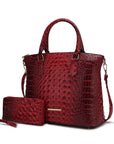 MKF Liora Croc Embossed Tote and Set by Mia K