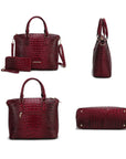 MKF Liora Croc Embossed Tote and Set by Mia K