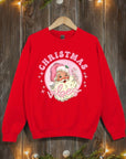 Pink Christmas Vibes Graphic Fleece Sweatshirts