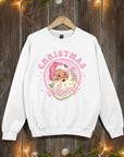 Pink Christmas Vibes Graphic Fleece Sweatshirts