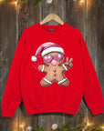 Blowing Bubble Gingerbread  Graphic Sweatshirts