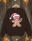 Blowing Bubble Gingerbread  Graphic Sweatshirts