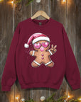 Blowing Bubble Gingerbread  Graphic Sweatshirts