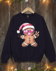 Blowing Bubble Gingerbread  Graphic Sweatshirts