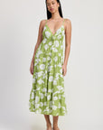 Emory Park Floral Maxi Spaghetti Strap Flare Dress