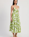 Emory Park Floral Maxi Spaghetti Strap Flare Dress