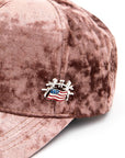 American Flag Angel Pin Tag Velour Cap