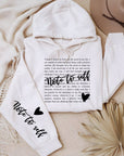 Note to Self Postive Graphic Hoodie