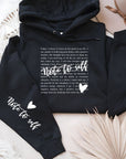 Note to Self Postive Graphic Hoodie