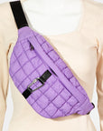 Fame Carabiner Bubble Texture Quilted Sling Bag