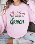 PLUS Mrs. Claus Married to Grinch Graphic Sweatshirt