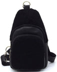 Terry Fur Sling Bag Backpack