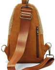 Terry Fur Sling Bag Backpack