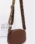 Leopard Webbing Guitar Strap Crossbody Camera Bag