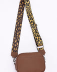 Leopard Webbing Guitar Strap Crossbody Camera Bag