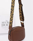 Leopard Webbing Guitar Strap Crossbody Camera Bag