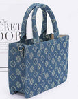 LA Jacquard Denim Fashion Tote