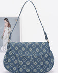 LA Jacquard Denim Fashion Shoulder Bag