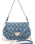 LA Jacquard Denim Fashion Shoulder Bag