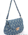 LA Jacquard Denim Fashion Shoulder Bag