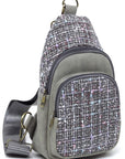 Tweed Sling Bag Backpack