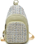 Tweed Sling Bag Backpack