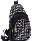 Tweed Sling Bag Backpack