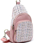 Tweed Sling Bag Backpack