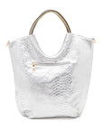 Crystal Studs Embellished Top Handle Tote Bag