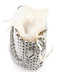 Braided Shiny Beads Top Handle Swing Clutch Bag