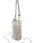 Braided Shiny Beads Top Handle Swing Clutch Bag