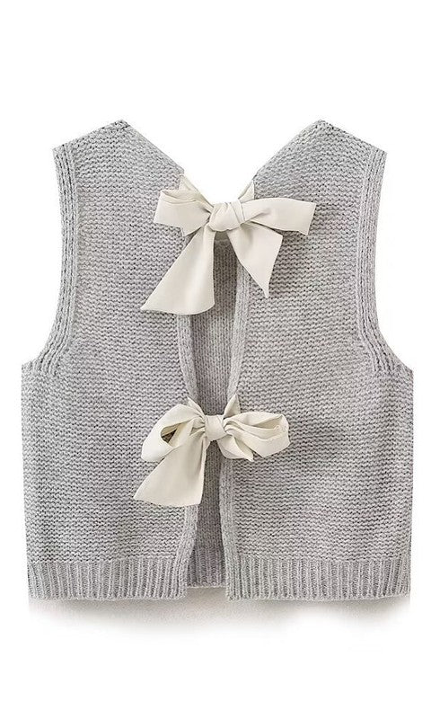 Open Back Bow Sweater