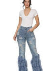 Women's Fashion Denim Jeans by Claude