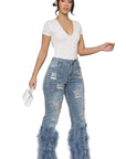 Women's Fashion Denim Jeans by Claude