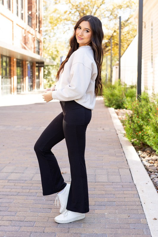 Julia Rose The Vanessa - 30 in Inseam Black Bootcut Leggings