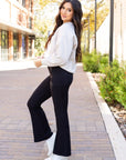 Julia Rose The Vanessa - 30 in Inseam Black Bootcut Leggings