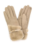 Faux Fur Ultra Suede Fashion Gloves