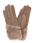 Faux Fur Ultra Suede Fashion Gloves