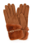 Faux Fur Ultra Suede Fashion Gloves