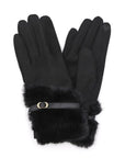 Faux Fur Ultra Suede Fashion Gloves