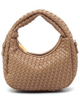 Woven Mini Hobo Shoulder Bag