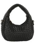 Woven Mini Hobo Shoulder Bag