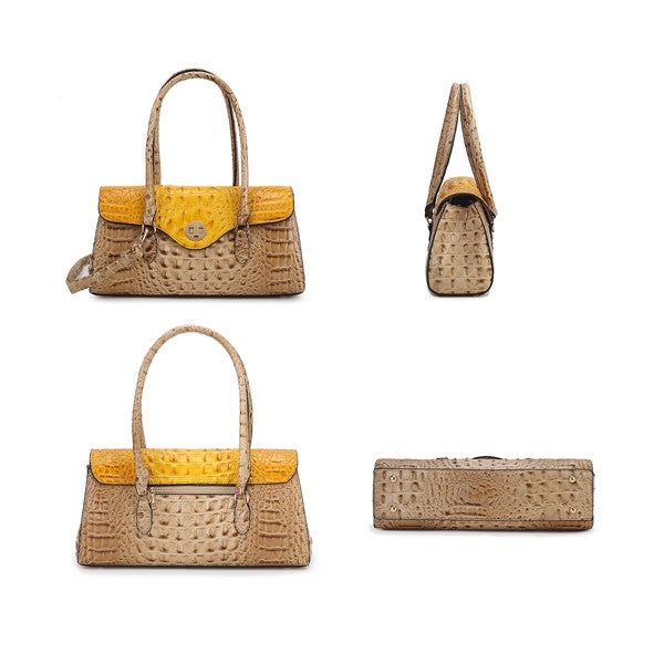 MKF Liviana Croc-Embossed Shoulder Bag by Mia K