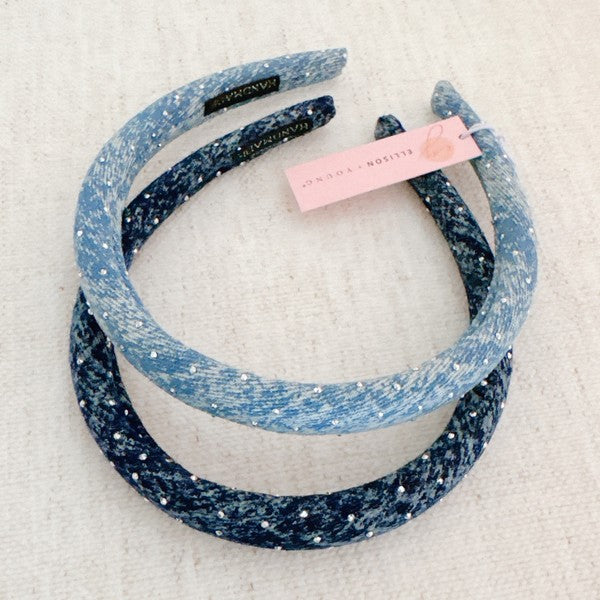 Slim And Shine Jean Headband Set Of 2