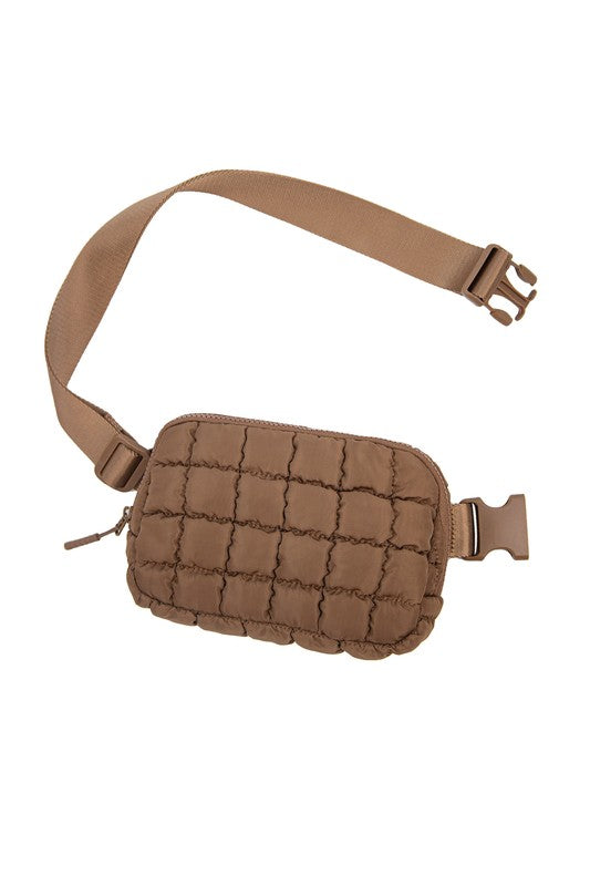 Evyn Quilted Puffer Sling Belt Bum Bag