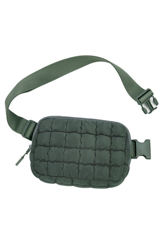 Evyn Quilted Puffer Sling Belt Bum Bag
