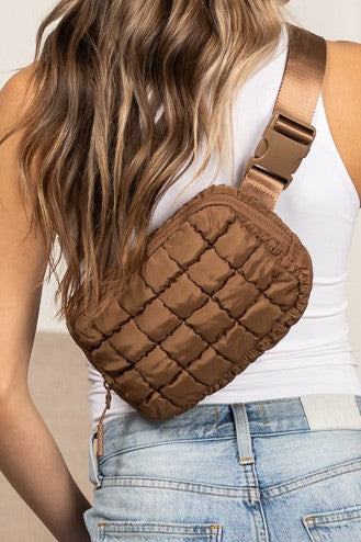 Evyn Quilted Puffer Sling Belt Bum Bag