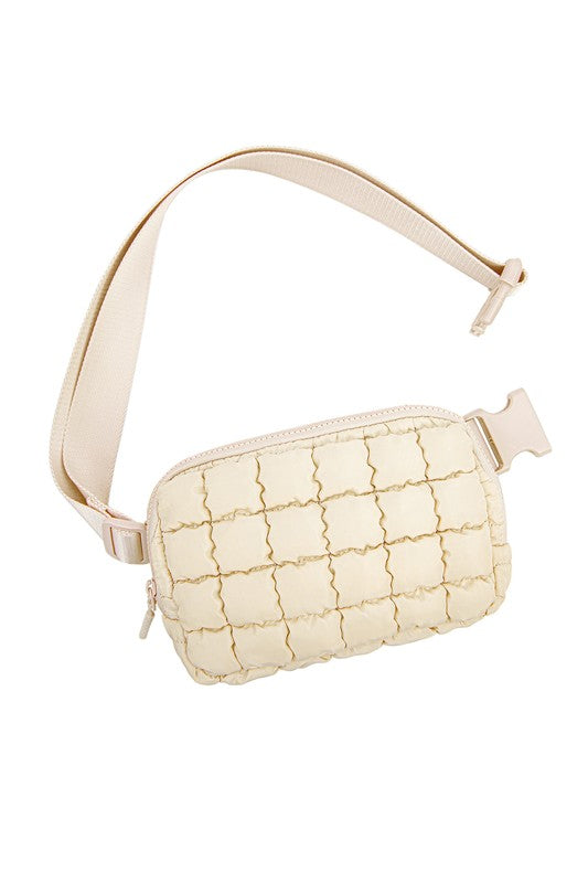 Evyn Quilted Puffer Sling Belt Bum Bag