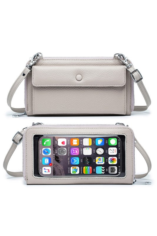 Ryann Genuine Leather Phone Wallet Crossbody