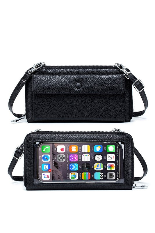 Ryann Genuine Leather Phone Wallet Crossbody